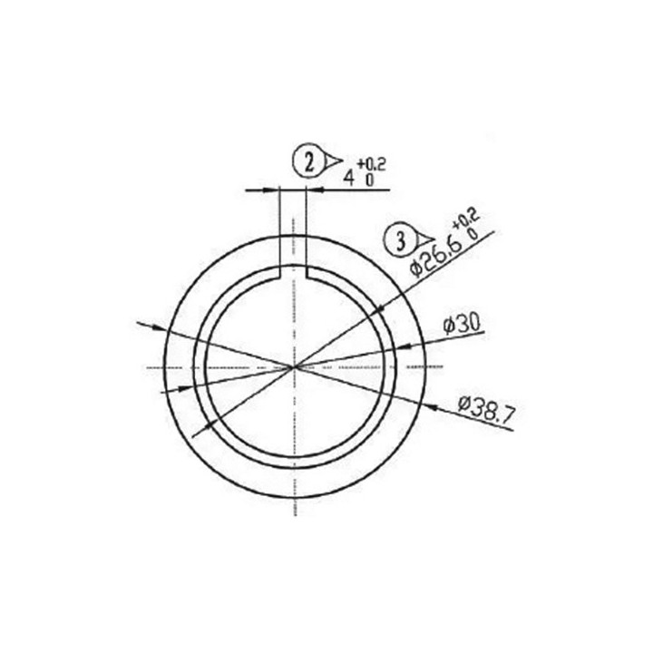 CORONA 38MM OJIVA RE BATTERY PARA MOTOR Ø 25, 28