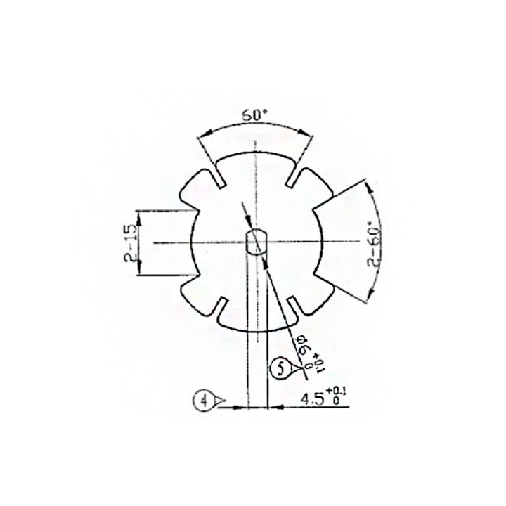 POLEA 43MM OJIVA RE BATTERY PARA MOTOR Ø 25, 28