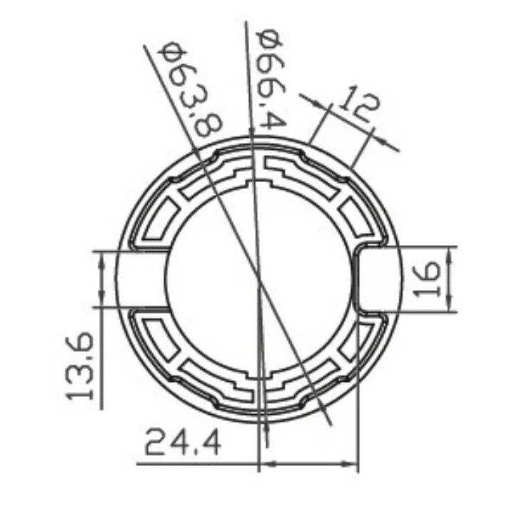 CORONA 70 OJIVA CENTRADA