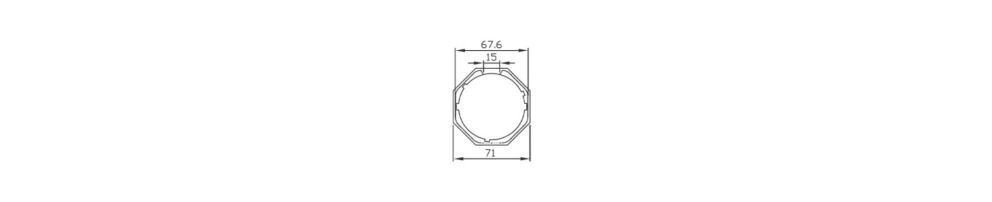 CORONA 70 OCTOGONAL PARA MOTOR Ø 55/59