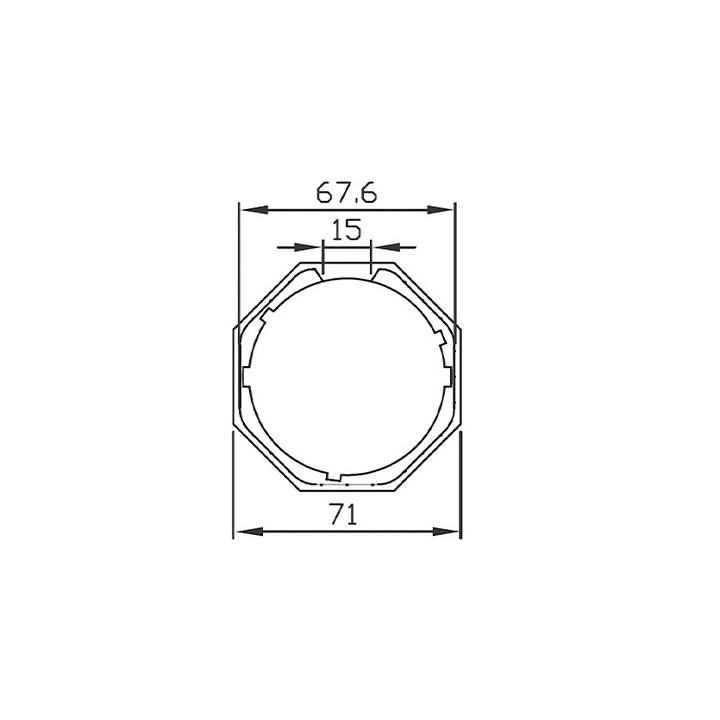 CORONA 70 OCTOGONAL PARA MOTOR Ø 55/59