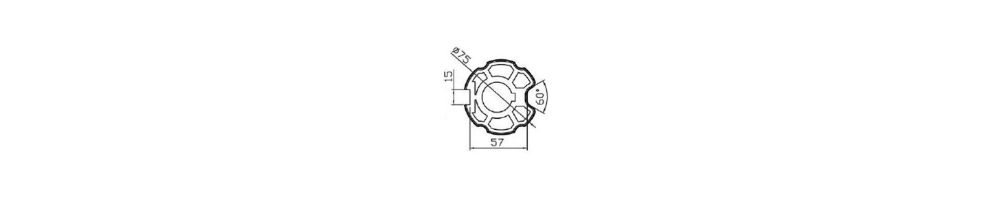 POLEA 78 OJIVA DESCENTRADA PARA MOTOR Ø 55/59