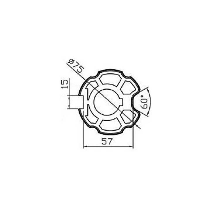 POLEA 78 OJIVA DESCENTRADA PARA MOTOR Ø 55/59