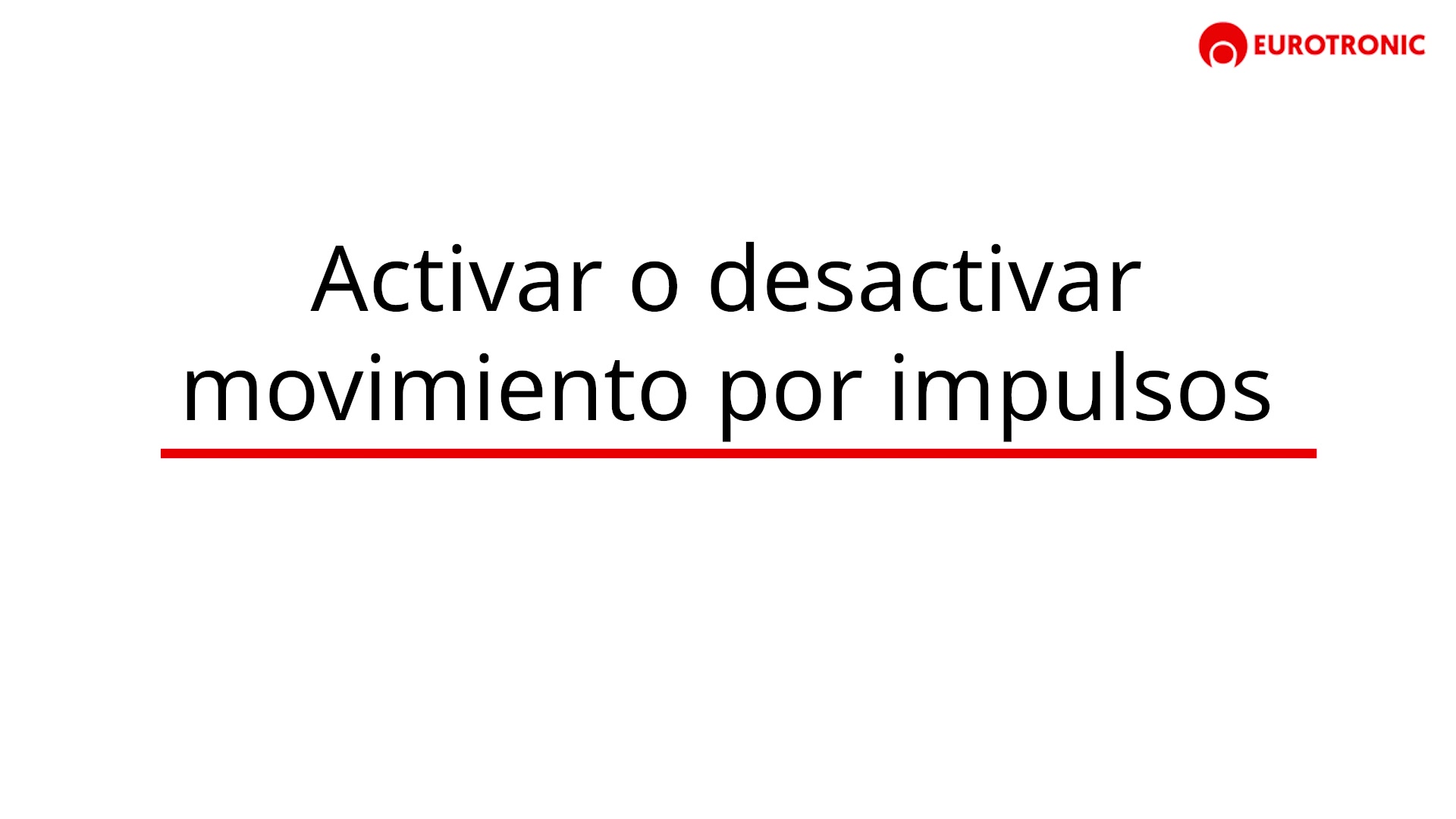 Activar o desactivar movimiento por impulsos toldo