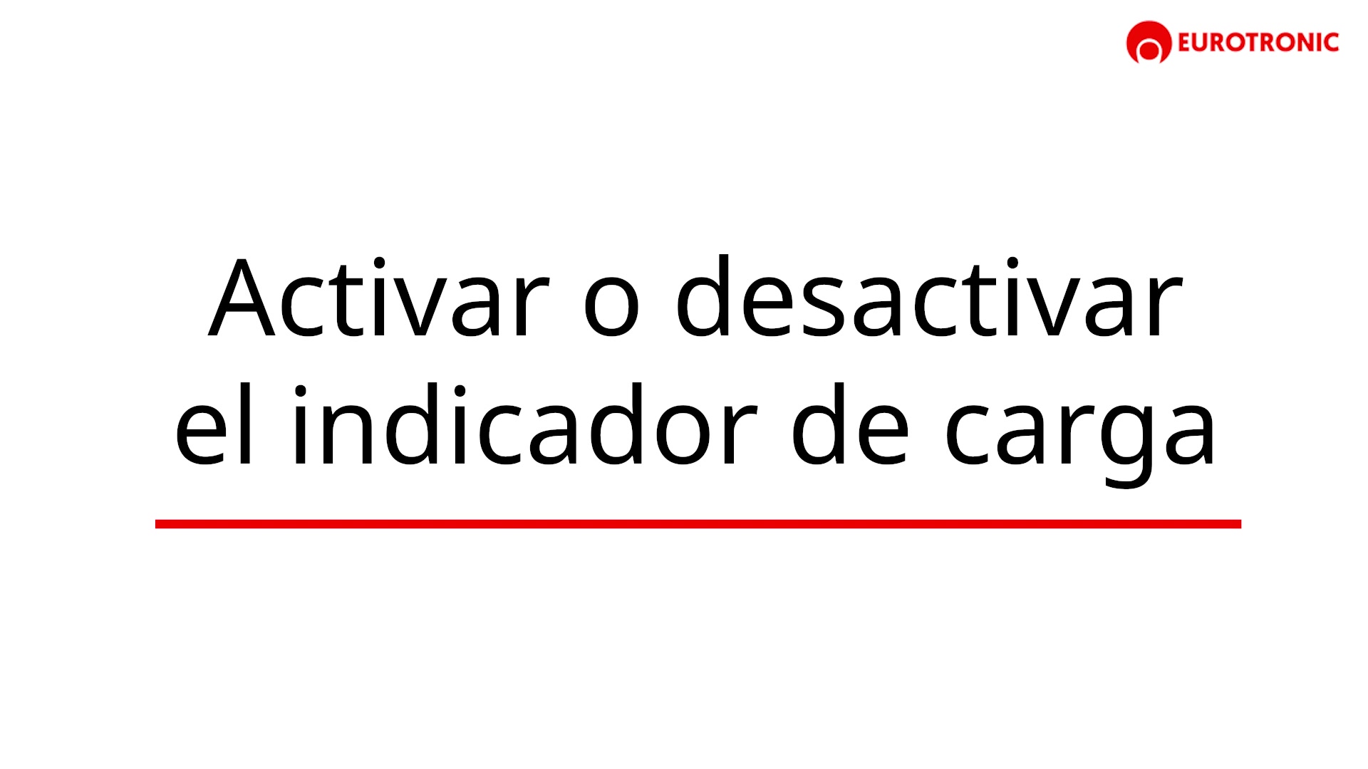 Activar o desactivar el indicador de carga