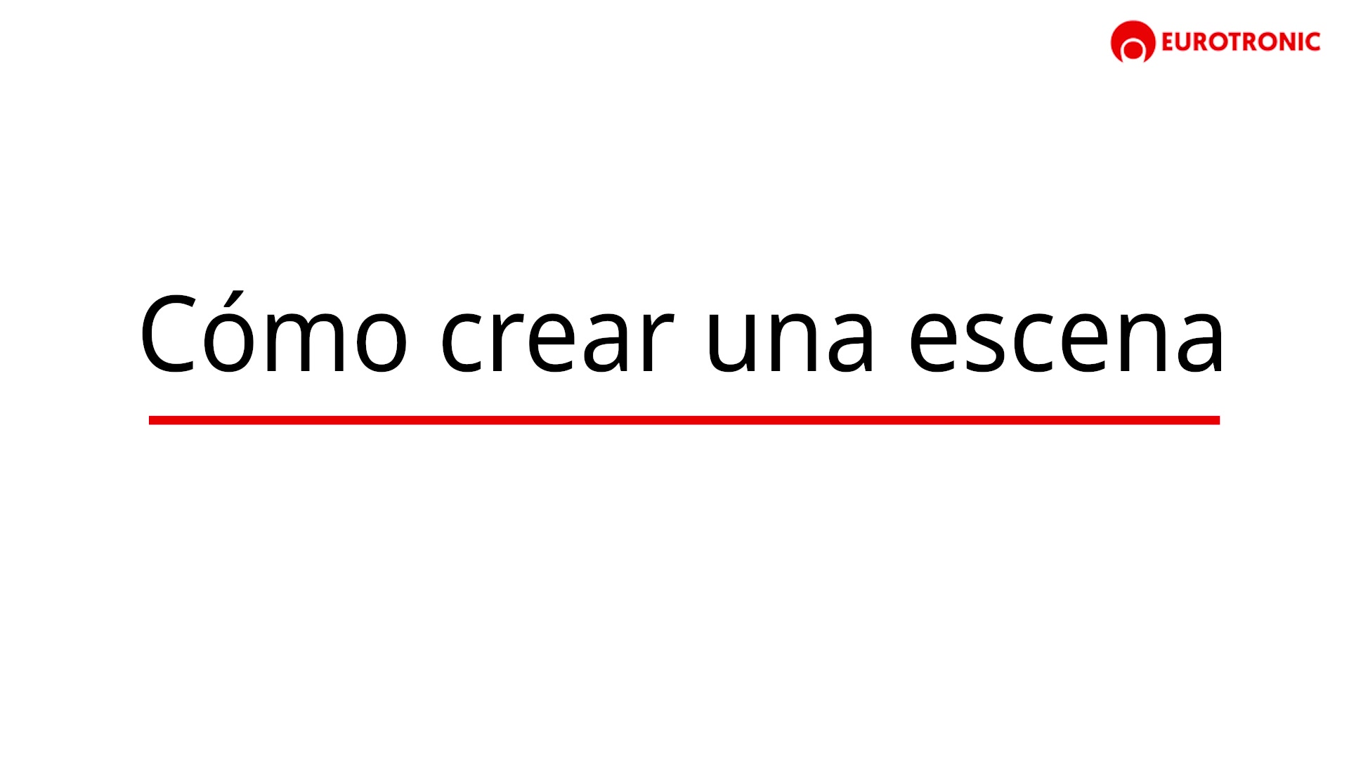 Cómo crear una escena