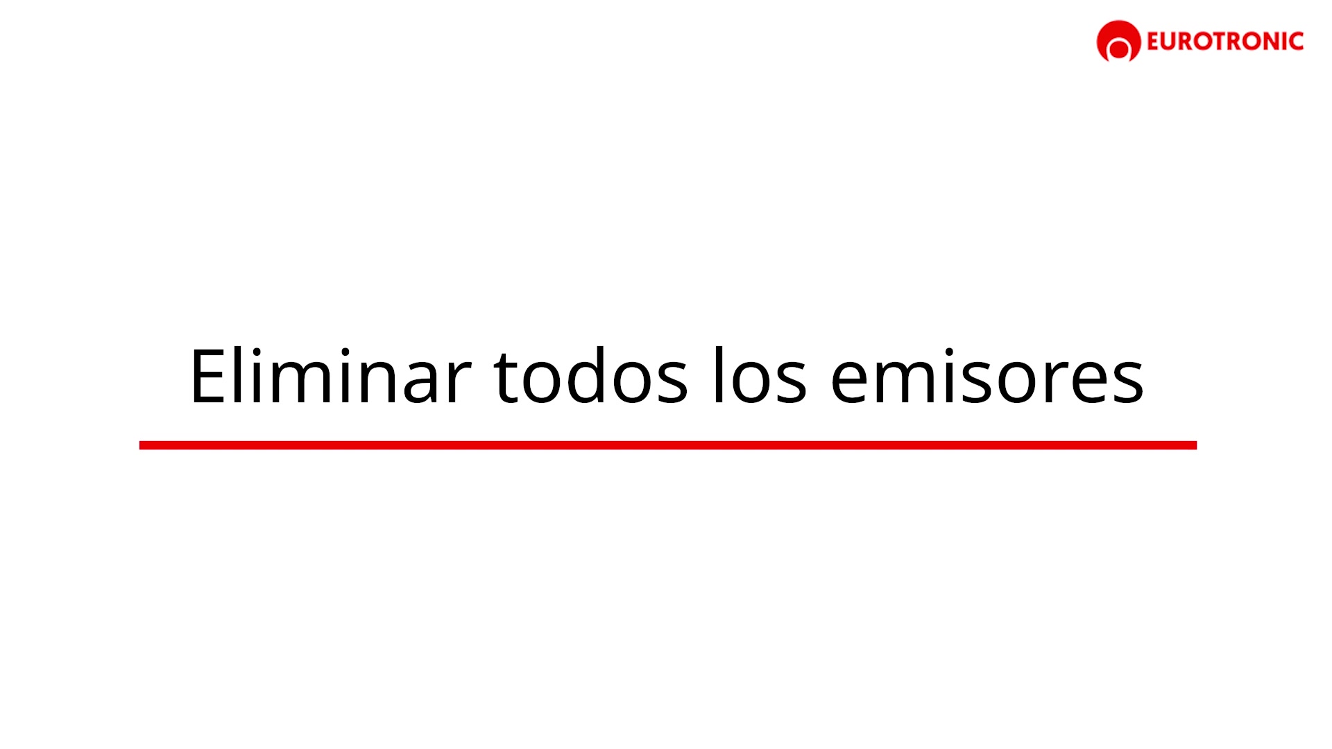 Eliminar todos los emisores persiana