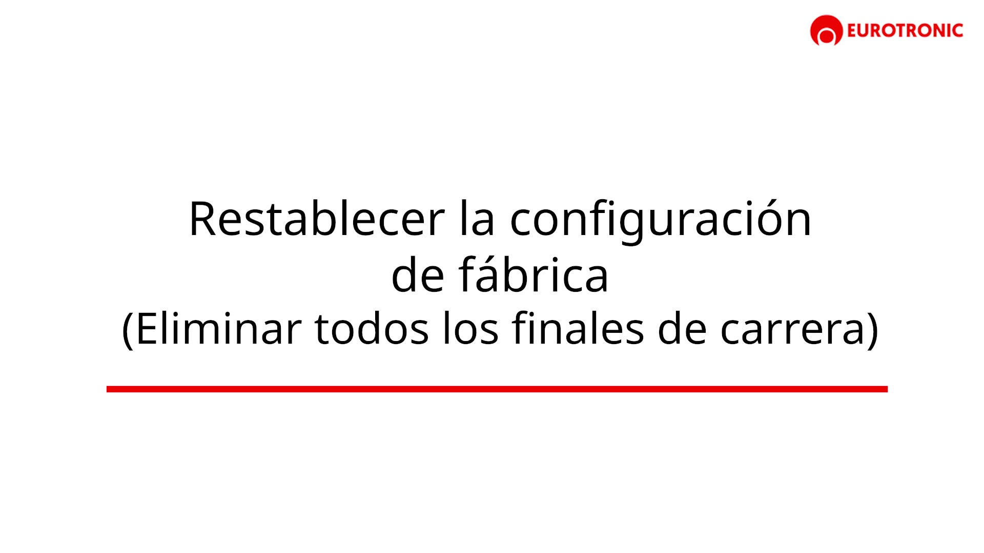Eliminar todos los finales de carrera