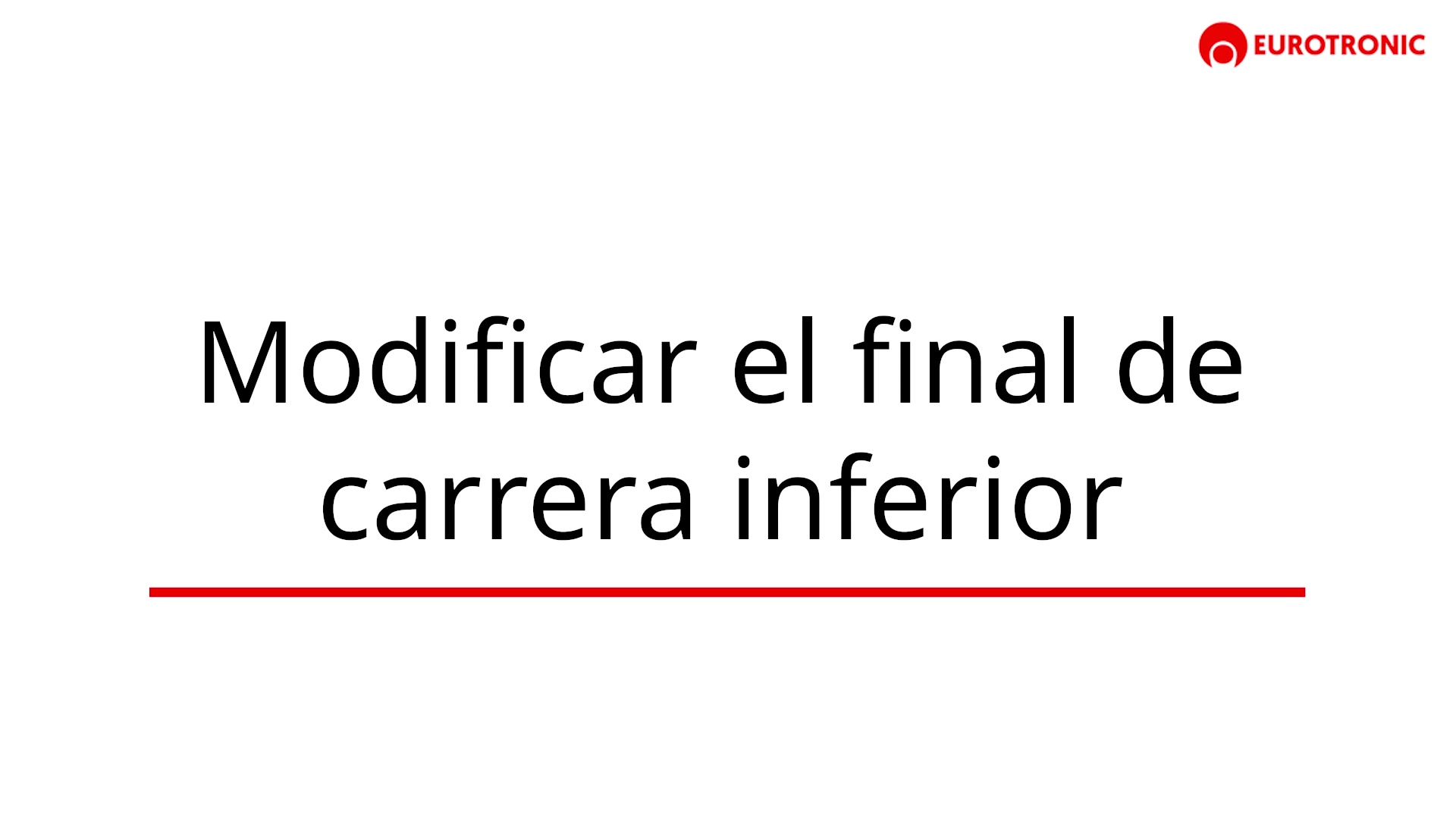 Modificar final de carrera inferior toldo