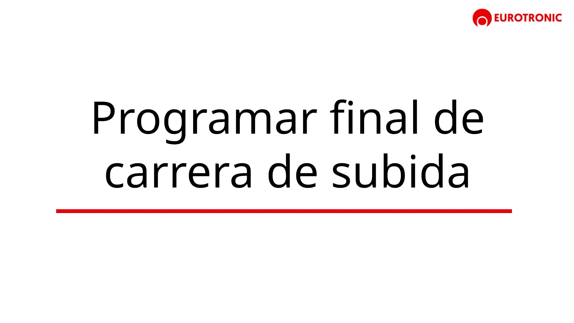 Programar final de carrera de arriba toldo