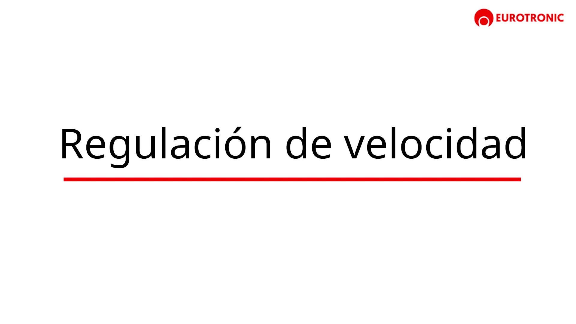 Regulación de velocidad